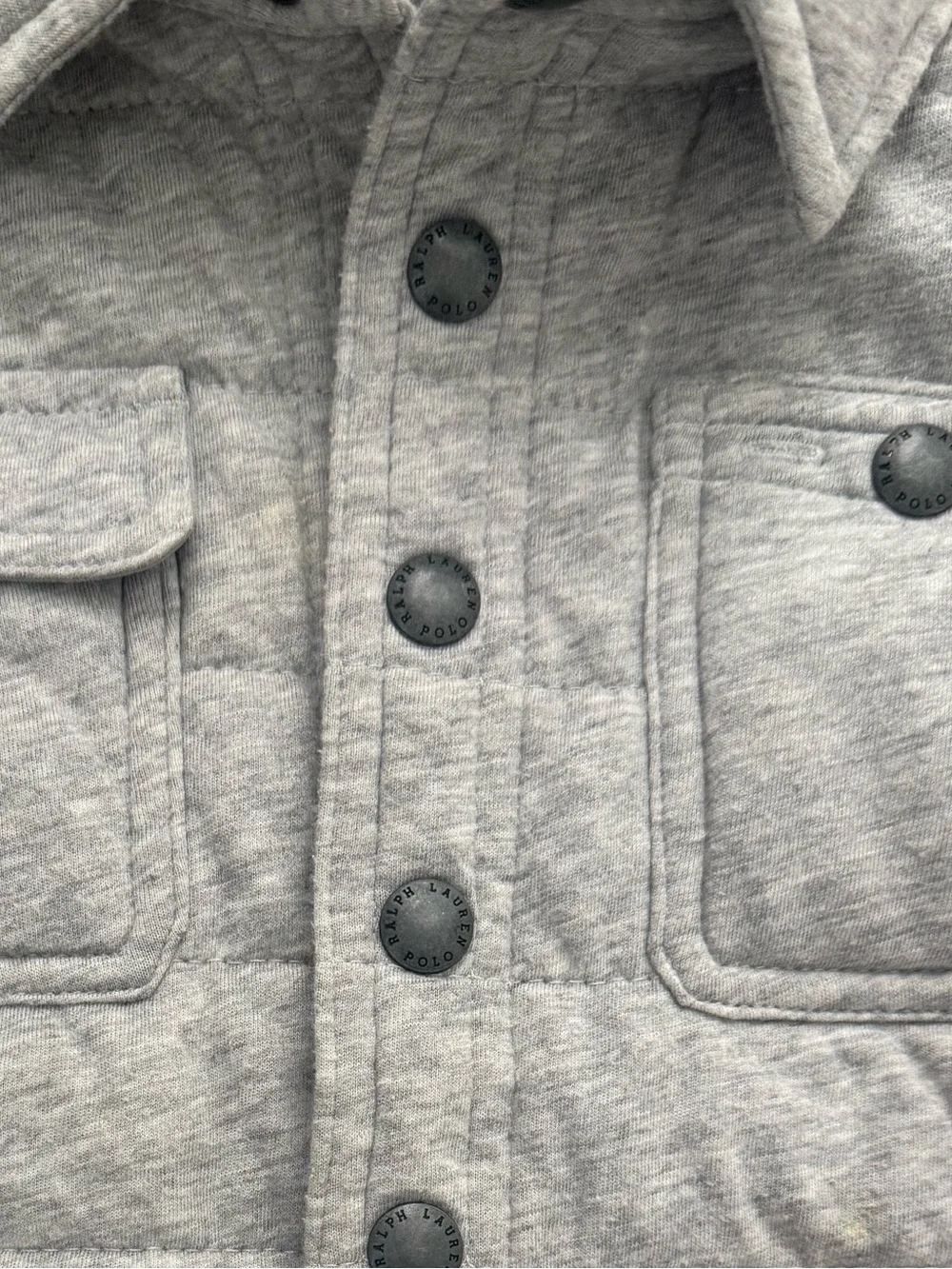 Polo by Ralph Lauren Gray Quilted Jacket for Kids